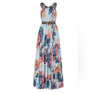 Bagley Mischka Floral Maxi Dress Women Size 8